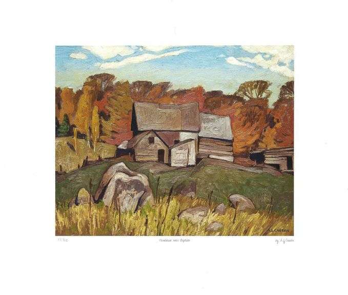 A. J. Casson(1898-1992) "Farmhouse Near Baptiste " 18x21 . The Art of Excellence. COA Included