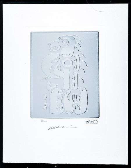 Christian Morriseau (1969-)The Elements Collection - Limited Edition 11 x14 Silver & Gold Leaf Image - "Astral Healer" Low Edition / 100 Only. Hand Signed, Embossed.