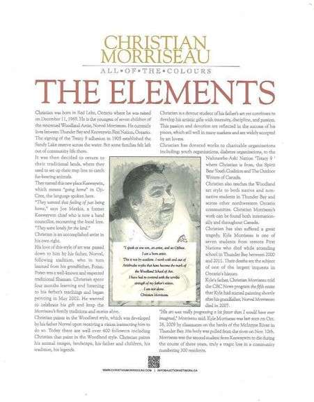 Christian Morriseau (1969-)The Elements Collection - Limited Edition 11 x14 Silver & Gold Leaf Image - "Astral Healer" Low Edition / 100 Only. Hand Signed, Embossed.