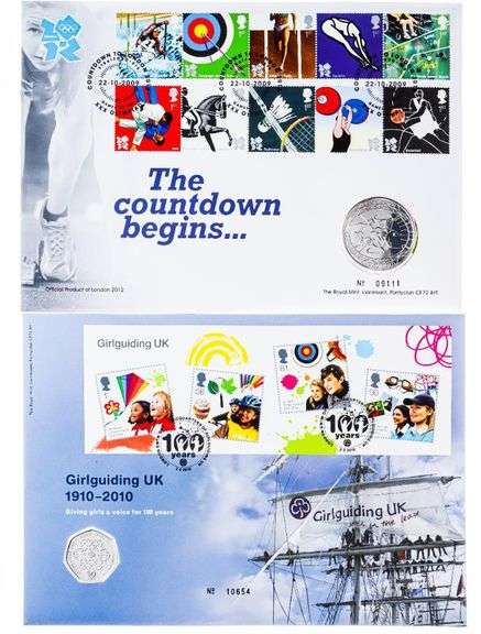 Lot 2 'Royal Mail' First Day Cover, Stamp & Coin Issues