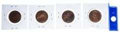 Lot 4 Canada Large One Cent Coins - (1917, 1918, 1919, 1920)