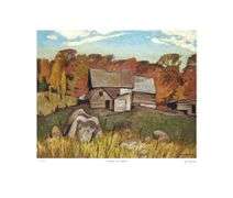 A. J. Casson(1898-1992) "Farmhouse Near Baptiste " 18x21 . The Art of Excellence. COA Included