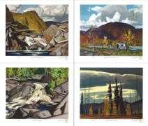 "A.J. Casson (1898-1992) Madawaska Vista 4 x Matched Folio Images 11x14 Giclee's LE"