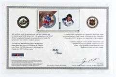 Canada Post Release - NHL All Stars - Brad Park Limited Edition Canvas Litho, Hand Signed Gallery Frame Approx. 20x 20" w/ Special Issue Stamp COA by C.P.