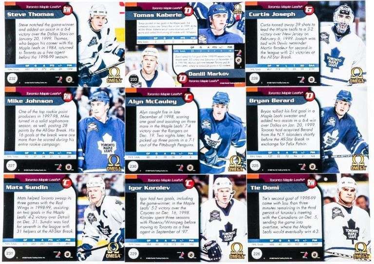 Omega 9 Card Set - TML Stars & Rookies