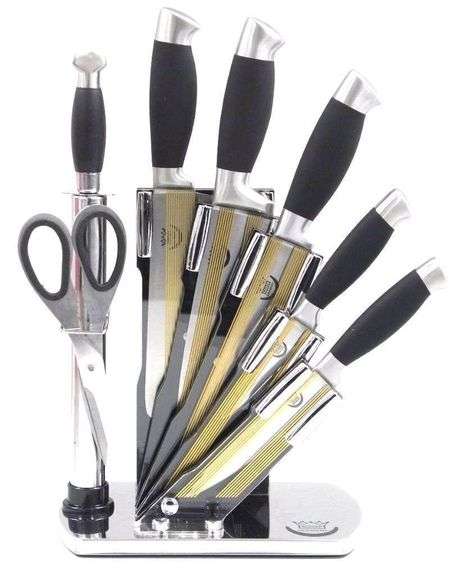 Zolingen 8 pc Kitchen Knife Set w/ Stand