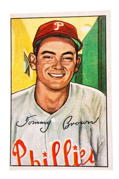 Phillies - Tommy Brown -1952 Baseball Picture Card