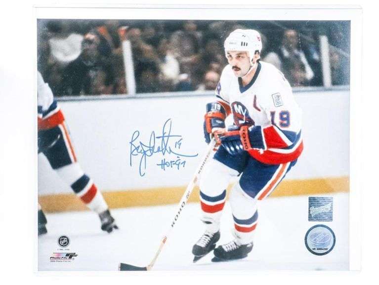 Bryan Trottier 8 x 10 Photo Signed HOF 97 Inscript