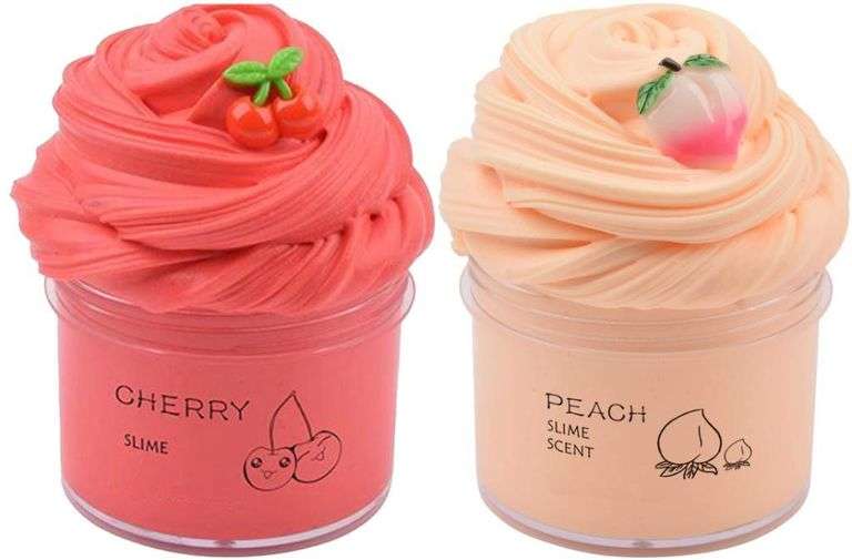 Lot 2 Strongtree Fluffy Slime (Colours May Vary)