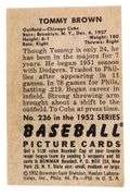 Phillies - Tommy Brown -1952 Baseball Picture Card