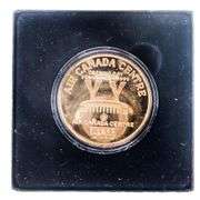 Air Canada Center First Game Toronto Maple Leafs Medallion - .999 Fine Silver w/ Gold Overlay
