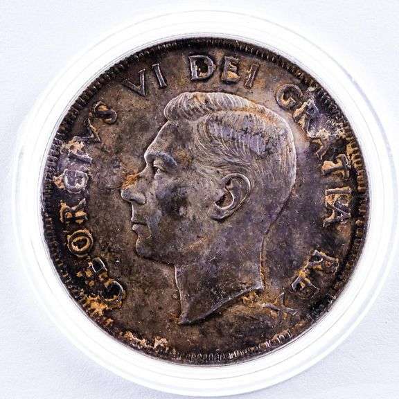 Canada, 1949 Silver Dollar -Newfoundland - On Giclee Art Card Display