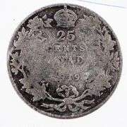Canada Historical Silver Twenty Five Cents 1919