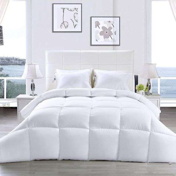 Brand New Item - Utopia Bedding Comforter Light Weight White (Queen)