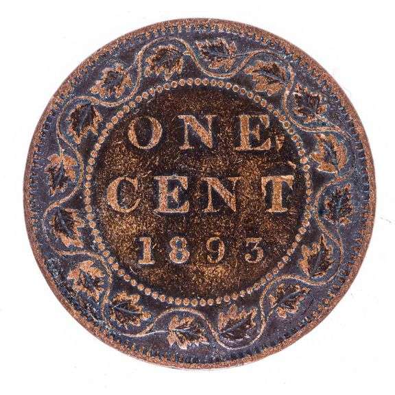 Canada 1893 Victoria Large One Cent Coin
