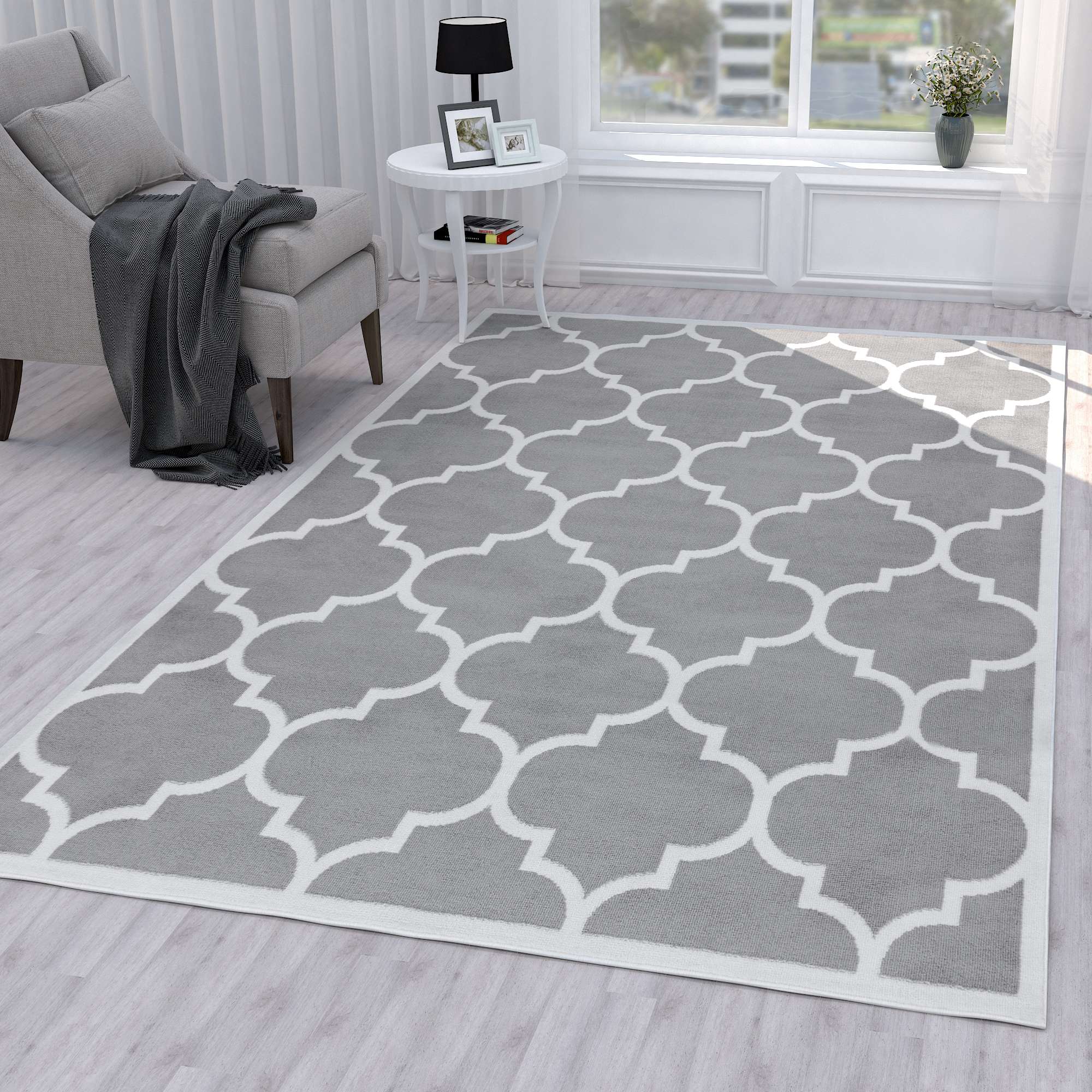 Ottomanson Rixos Collection Rug Ottomanson Rixos Collection Moroccan Trellis 8x10 Indoor Living Room ...