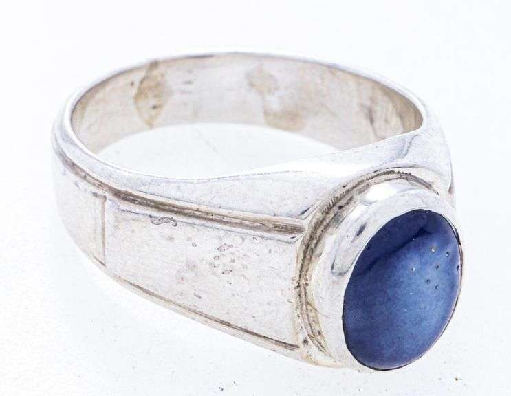 925 Sterling Silver Oval Bezel Set Marcasite Ring1