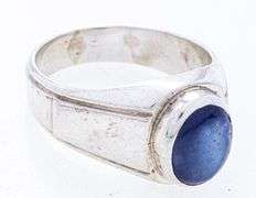 925 Sterling Silver Oval Bezel Set Marcasite Ring1