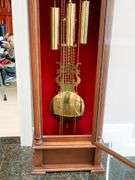 HENTSCHELS" Triple Chime Grandfather Clock -Medium Oak