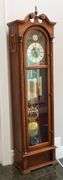 HENTSCHELS" Triple Chime Grandfather Clock -Medium Oak