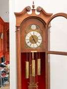 HENTSCHELS" Triple Chime Grandfather Clock -Medium Oak