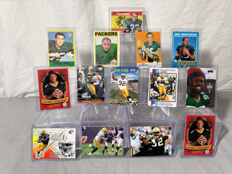 1960s, 70s, 80s and newer Green Bay Packers football cards.