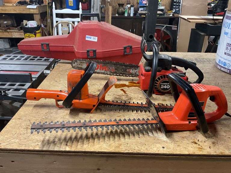 Chain Saw, 2 Hedge Trimmers