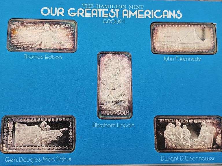 Hamilton Mint Silver Proof Set - Our Greatest Americans
