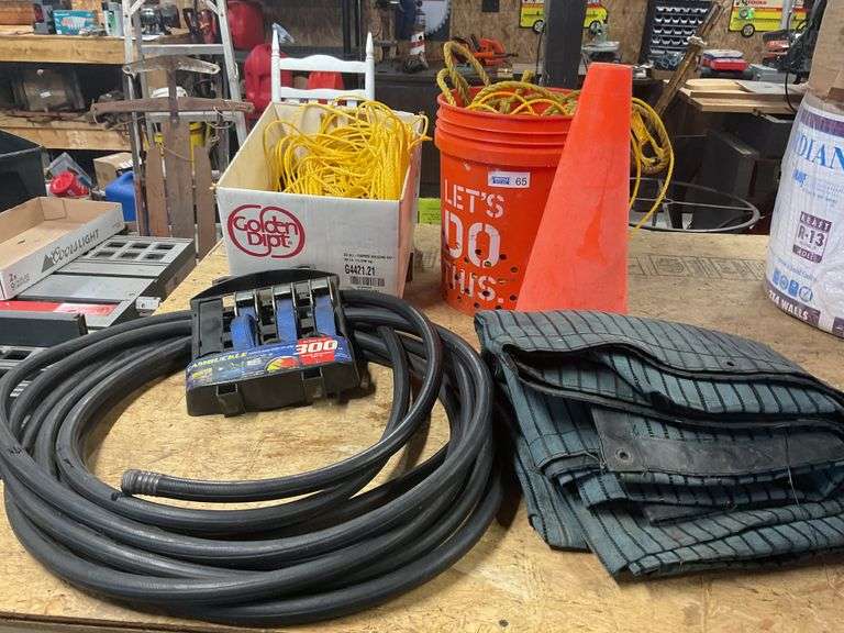 Rope, Safety Cone, Hose, Tarp, Ratchet Tie Downs
