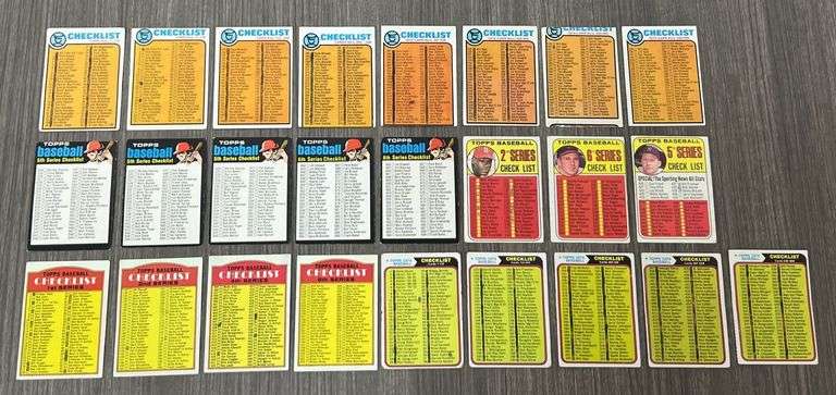 Assorted ‘60s & ‘70s CHECKLIST Baseball Cards