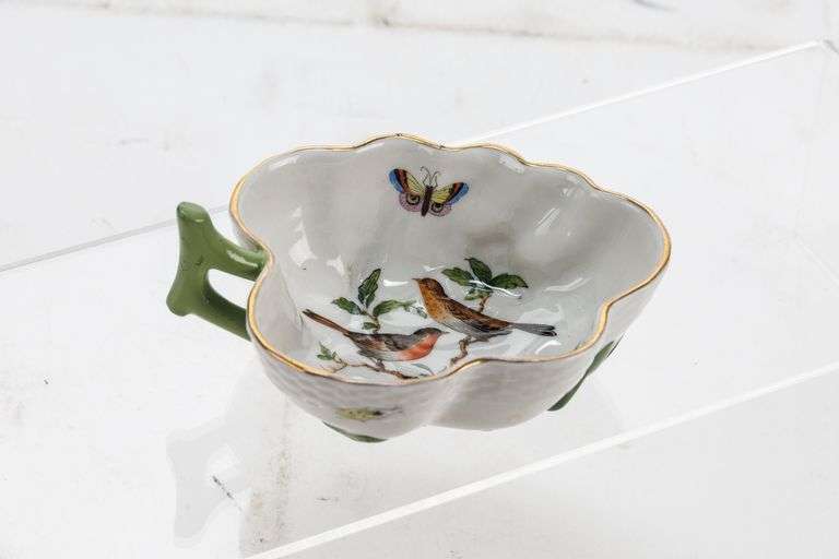 Herend Hungary Fine Porcelain Bird Dish