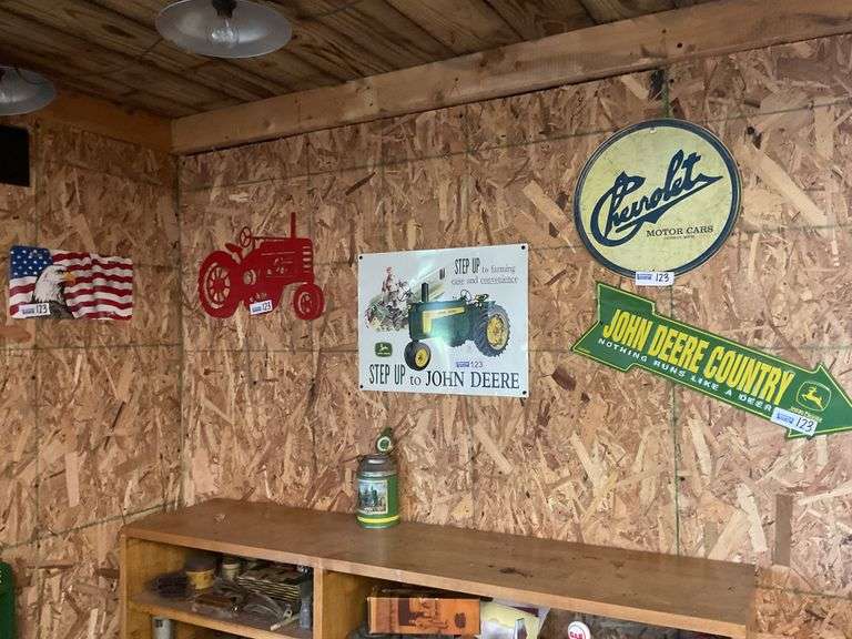 Metal Signs, John Deere, Chevrolet, Tractor, Eagle, JD Collectible