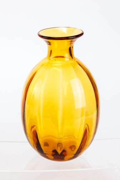 Blenko Topaz Art Glass Vase