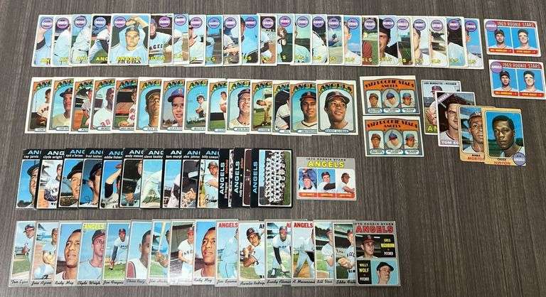 Assorted Vintage California Angels Baseball Cards
