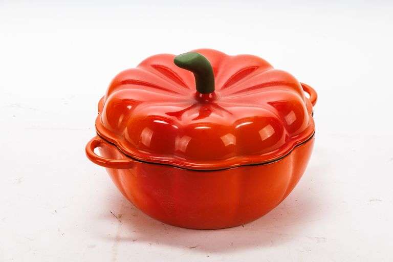 Cast Iron Enameled Pumpkin Dutch Oven
