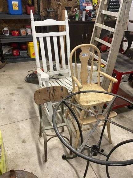 Furniture, High Chair, Rocker, Patio Table (no top)