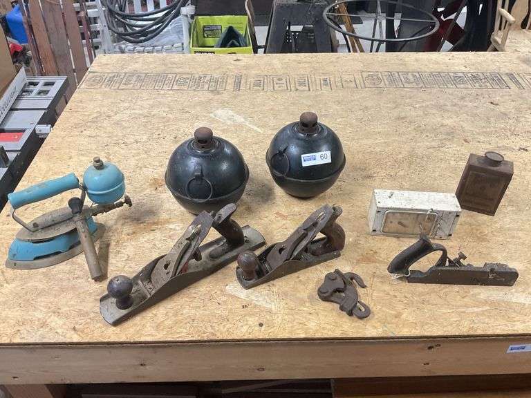 Kerosene Lanterns, Planes, Steam Iron, Misc.