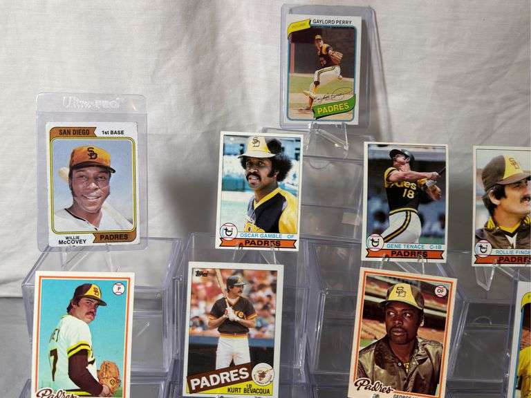 Padres Baseball Cards including cards from the 1970s and newer.