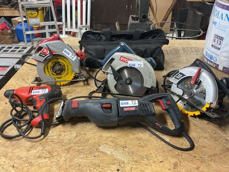 Circular Saws, Sawzall, Drill