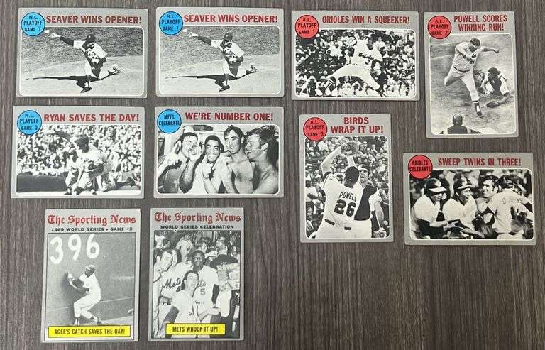 Assorted 1970 Topps Playoff/World Series Baseball Cards