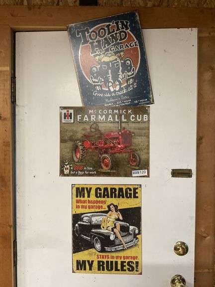 Tool in Hand, Farmall, My Garage Signs