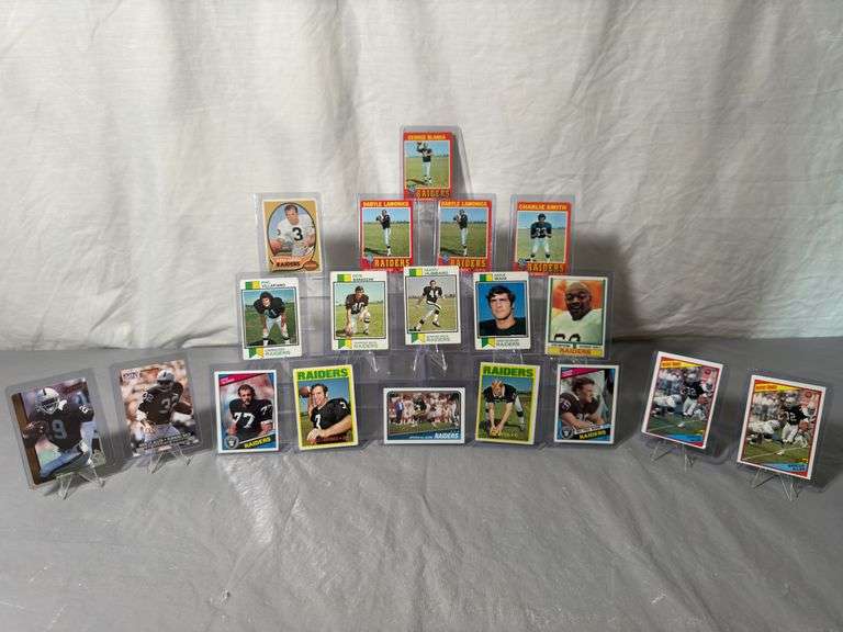 1960s, 70s, 80s and newer Oakland Raider football cards.