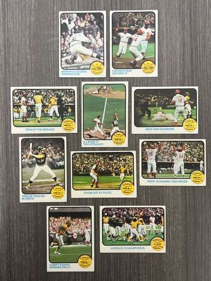 Assorted 1973 Topps Playoffs/World Series Baseball Cards