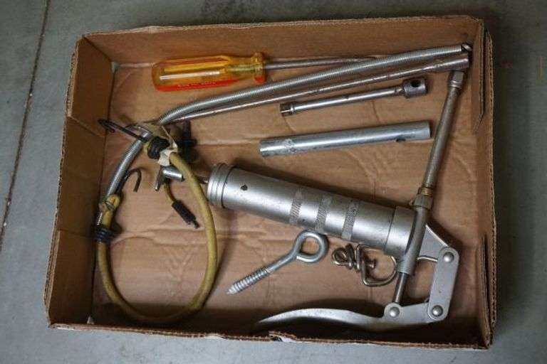 Grease Gun, Screw Driver, Bungee Cord, etc. - Auction Ohio