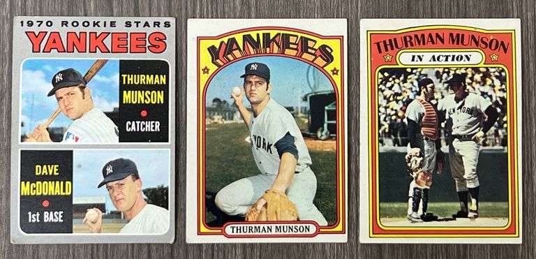 Assorted ‘70s Thurman Munson Baseball Cards