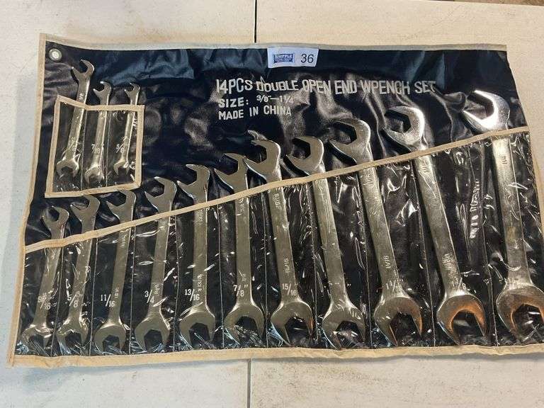 14 Piece Double Open End Wrench Set
