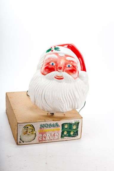 Vintage Illuminated Santa Claus Face