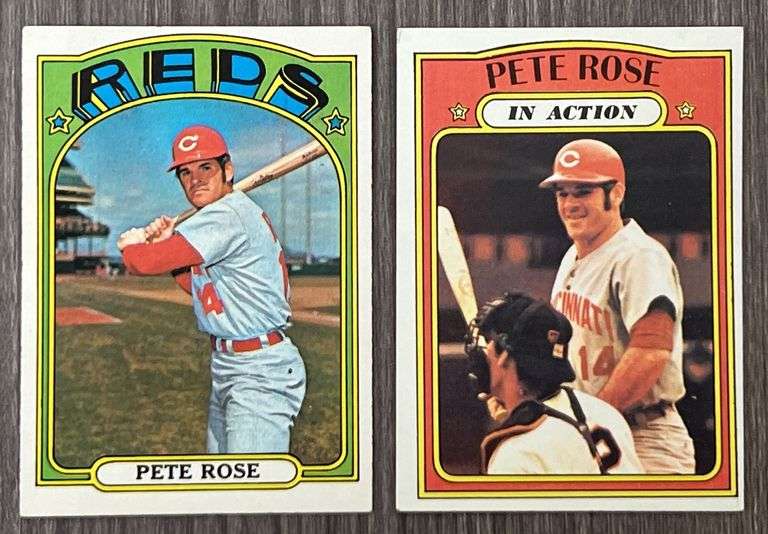 (2) 1972 Topps Pete Rose Baseball Cards