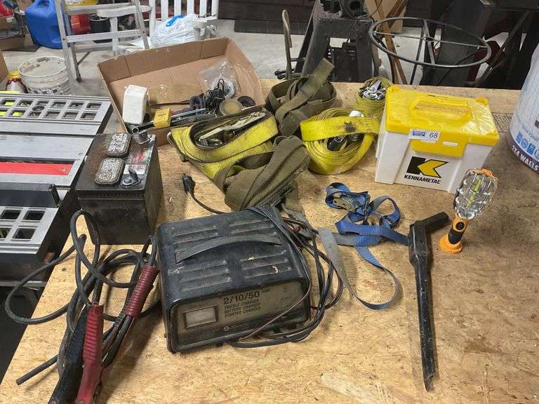 Battery, Battery Charger, Box, Misc. Straps, Bungees