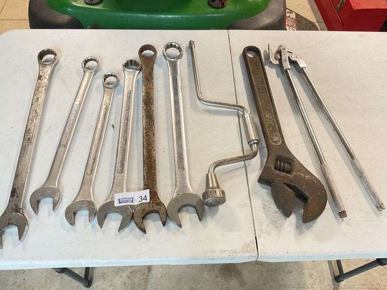 Large Box Wrenches, Shear Cutter, Large Crescent Wrench